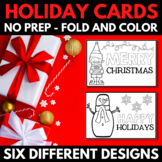 Free Holiday Cards - Print and Color Christmas Cards - Chr