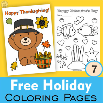 Preview of Free Holiday Coloring pages
