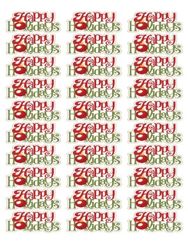 Preview of Free Holiday Labels! Happy Holidays
