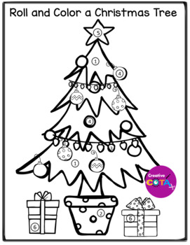 Free Holiday Math Center Roll a Christmas Tree by CreativeCOTA LLC
