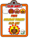 Free Holiday Turkey Clip Art from LilyVale Learning