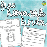 Free Homework Binder for Organization