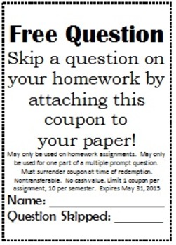 Preview of Free Homework Question Coupon