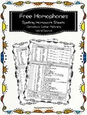 Free Homophones Worksheets with Definitions and Word Searc