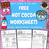 Free Hot Cocoa Worksheets - Literacy - PreK, Kindergarten,