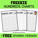 FREE Math Hundreds Chart + Spanish