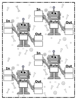 Preview of Free In/Out Template.1 Step Function Robot Machines (Input Output Tables/Boxes)