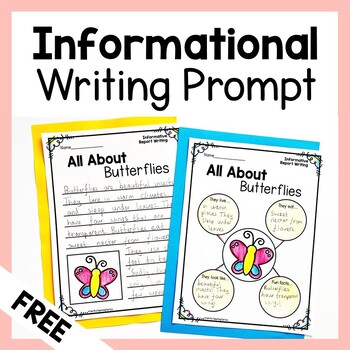 Preview of Free Informational Writing Prompt Worksheet 2nd Grade Animal Research Project 