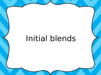 Preview of Free Initial Blends Powerpoint Warm Up - Electronic Flashcards - Lower Primary