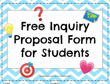 Preview of Free Inquiry Proposal Form for Students