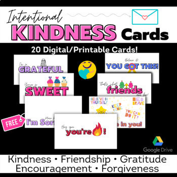 Preview of Free Intentional Kindness Note Cards