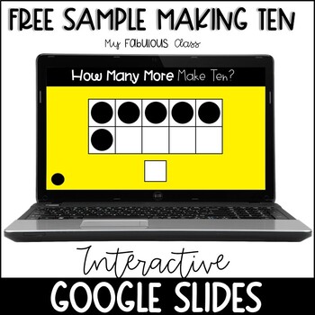 Preview of FREE Sample Digital Math Making Ten for Google Classroom and Distance Learning