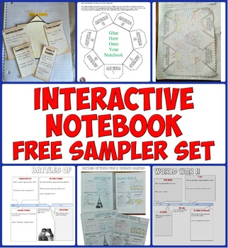 Preview of Free Interactive Notebook for World and US History Sampler Pack