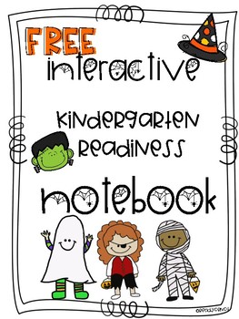 Preview of Free Interactive October Kindergarten Readiness Notebook