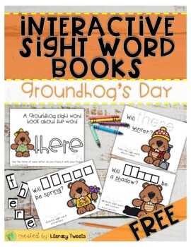 Preview of Free Sight Word Book for Groundhog's Day