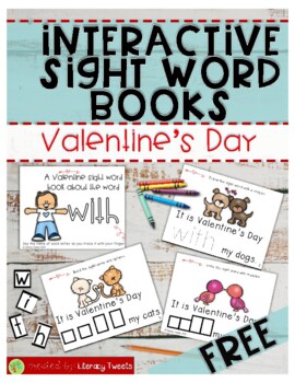 Preview of Free Sight Word Book for Valentine's Day