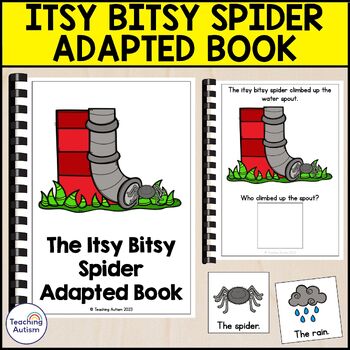 Preview of Free Itsy Bitsy Spider Adapted Book | Free Adapted Books for Special Education