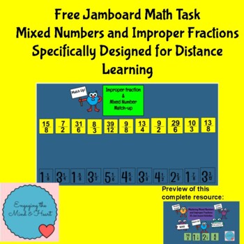 Preview of Free Jam board: Mixed Number and Improper Fraction Match up
