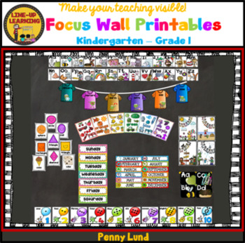 K 1 Focus Wall Printables By Line Up Learning Teachers Pay Teachers