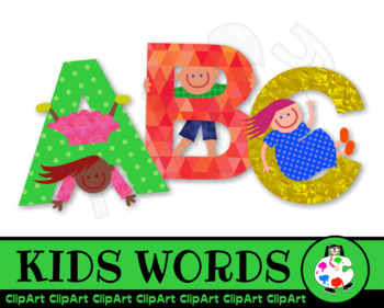 Preview of Free Kids Alphabet Letter Word Clip Art