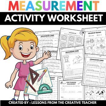 Preview of Kindergarten,1st,2nd,3rd Grade Math Measurement Activity Worksheets