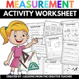 Kindergarten,1st,2nd,3rd Grade Math Measurement Activity W