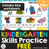 Free Kindergarten Skills Math Worksheets Google Classroom 