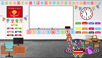 Kindergarten or Pre-school Virtual Classroom Background | TPT