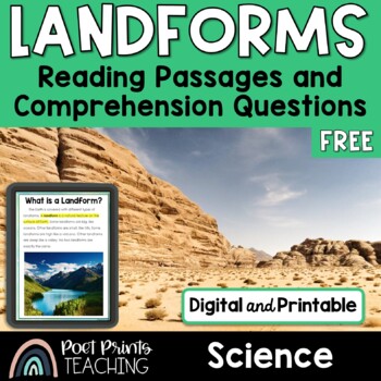 Preview of Free Landforms Reading Passages