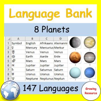 Preview of Free! Language Bank: 8 Planets in 147 Languages