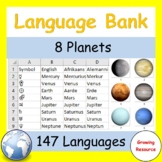 Free! Language Bank: 8 Planets in 147 Languages