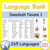Free! Language Bank: Swadesh Nouns Set 1 in 265 languages