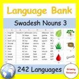 Free! Language Bank: Swadesh Nouns Set 3 in 242 languages