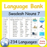 Free! Language Bank: Swadesh Nouns Set 7 in 234 languages