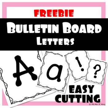 Preview of Free Large Bulletin board letters - Printable and easy cutting