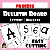 Free Large Bulletin board letters and numbers - Serif font