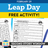 Free Leap Day Questions Activity for Leap Year 2024