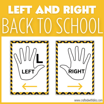Preview of Free Left and Right Hand Poster, Left and Right Directional Word Posters