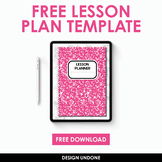 Free Lesson Plan Template for GoodNotes or PDF Annotation Apps