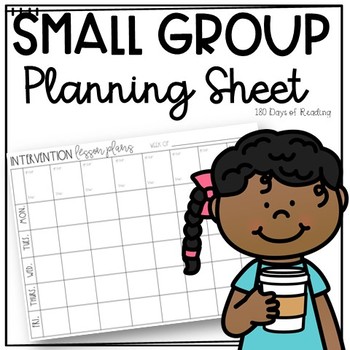 Preview of Free Lesson Planning Sheet for Small Group Reading Interventions Tutoring       