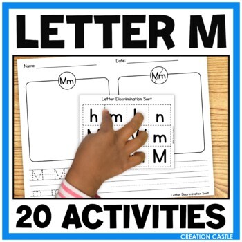 Preview of Free Letter M Alphabet Worksheets and Activities