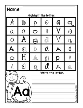 free letter recognition worksheets by growing littles tpt