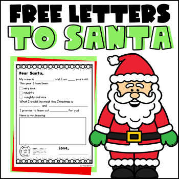 Preview of Free Letters to Santa