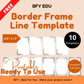 Free Line Border Corner 8.5x11 by BFY EDU | TPT