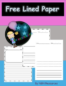 Free Lined Paper for Primary Students. by Kindergarten NGN Resources