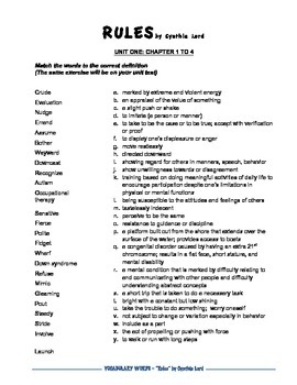 rules by cynthia lord pdf