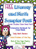 Free Literacy and Math Sampler Pack- 2 Brainy Apples