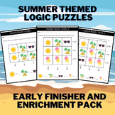 Logic Puzzles- Summer Themed! End of the Year Critical Thi