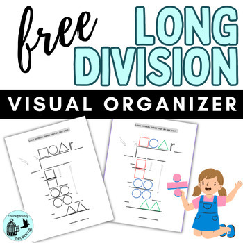 Preview of FREE Long Division Visual Organizer- for visual learners