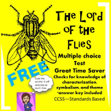 Free Lord of the Flies Multiple Choice Assessment